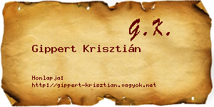 Gippert Krisztián névjegykártya